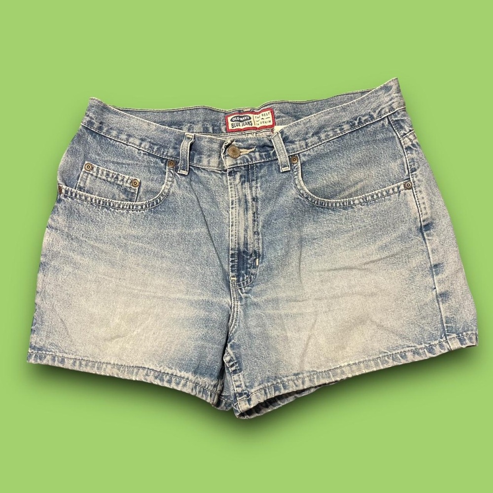 Y2K Old Navy Light Wash Denim Shorts Size 12 Jorts Granola Gorpcore